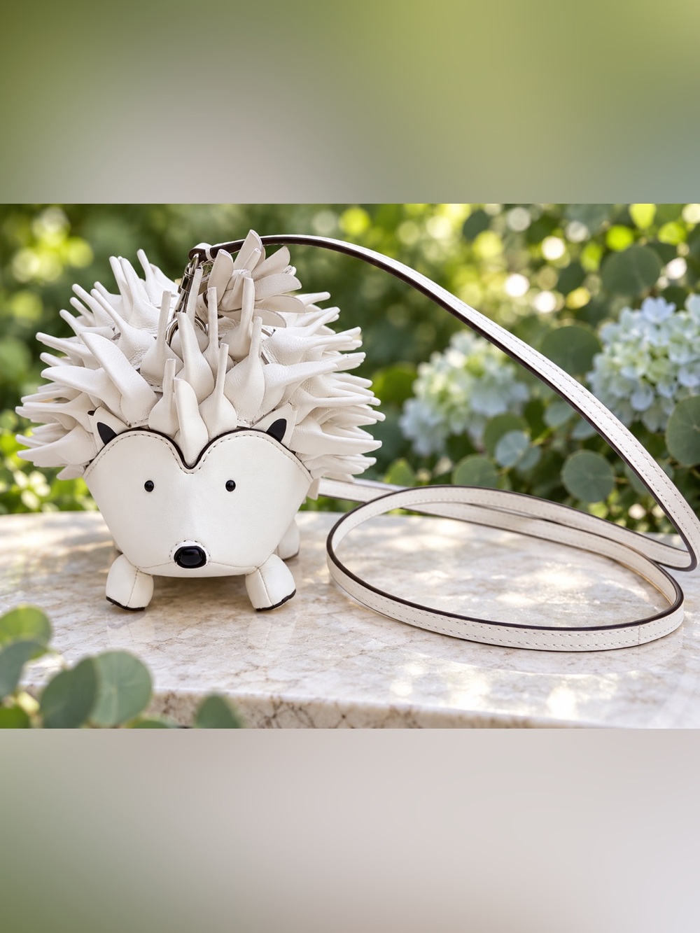 Kate Spade 3D Hedgehog Novelty Leather Crossbody Bag Ivory NWOT